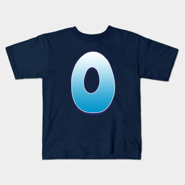 O - Blue Kids T-Shirt by Dmitri